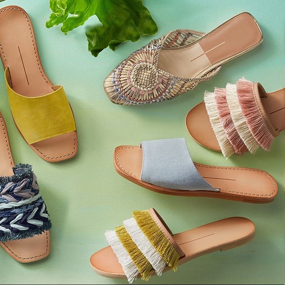 dolce vita fringe slide sandals - Picture 7 of 7